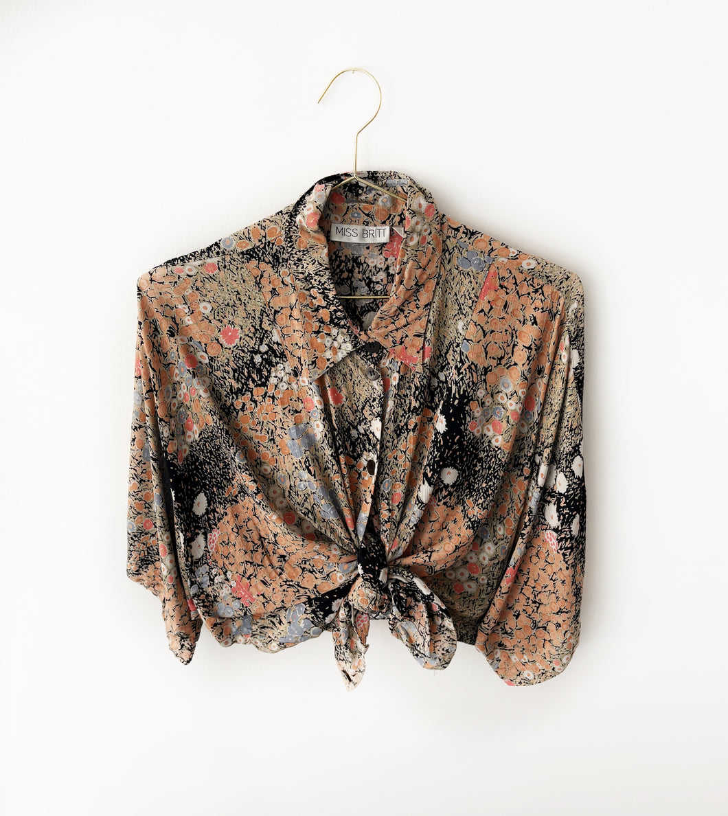 Floral print blouse (l)